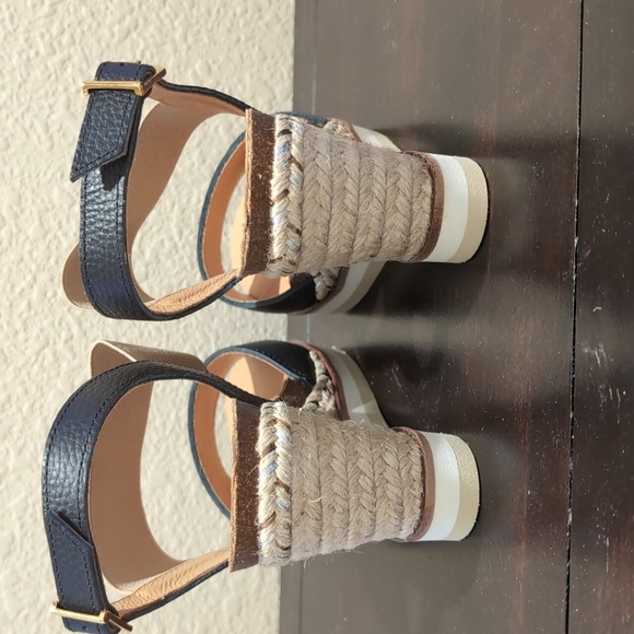 New In Box Sofia Genuine Leather 3.5" Wedge Shoes by European Heels Size 9 / 40 - Picture 10 of 12